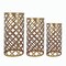 3 Gold Metal Cylinder Plinth Pedestal Stands Wedding Party Decorations